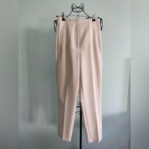 Zara high rise pants in cream beige.